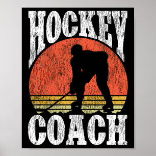 IjsHockey Vintage Coach Retro Hockey Coach Poster