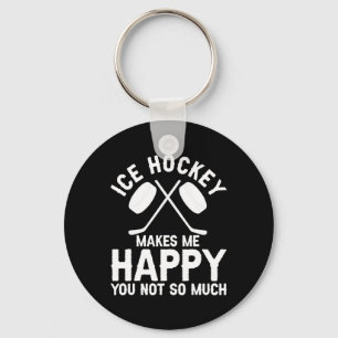IJshockey Vintage Masker IJshockey Maakt Me Gelukk Sleutelhanger