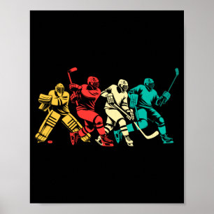 IJshockey Vintage Prestatie Poster