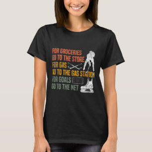 IJshockey Vintage Retro Voor Boodschappen Ga Naar  T-shirt