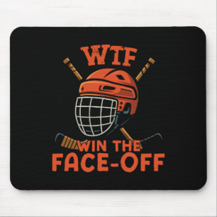 IJshockey Vintage Wtf Wint De Face-off Muismat