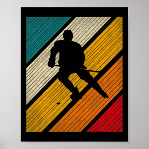 IJshockey Wintersport_retro voor hockey P Poster