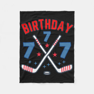IjsHockey Zeven Verjaardag Jongen 7de Feestje Jong Fleece Deken