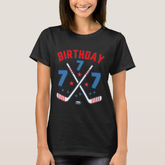 IJshockey Zeven Verjaardag Jongen 7de Feestje Jong T-shirt