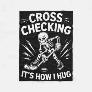 IJshockeycoach speler, cross checking zo doe ik Fleece Deken