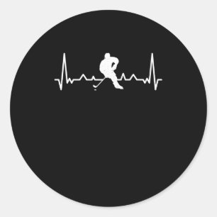 IJshockeyhartslag hockeypuls Ronde Sticker
