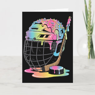 IJshockeyhelm Stok Puck Hockey Drip Jongens Jeugd Kaart