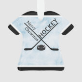 IJshockeykerstsieraad - Blauwe ijsschots Ornament (achterkant)