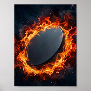 IJsHockeypuck in brand Poster