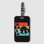 IJshockeyspeler Bagagelabel (Voorkant (verticaal))