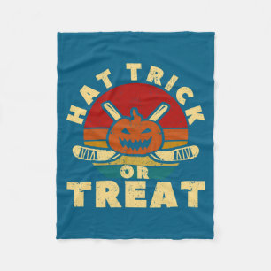 IJshockeyspeler Coach Halloween Pompoen Hoed Tric Fleece Deken