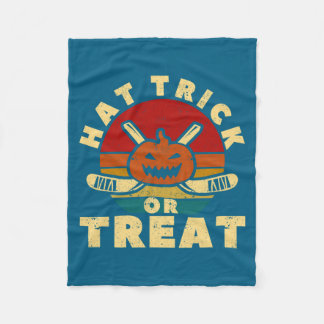 IJshockeyspeler Coach Halloween Pompoen Hoed Tric Fleece Deken