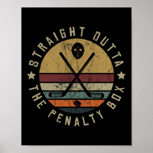 IJshockeyspeler Doelman Puck Gezichtsmasker Team O Poster