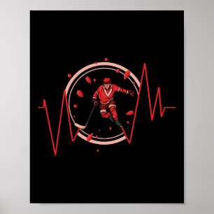 IJshockeyspeler Hartslag Wintersport Poster