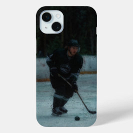 IJshockeyspeler opwarmen iPhone 15 Mini Hoesje
