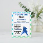Ijshockeyspeler sport thema uitnodigingskaart uitnodiging briefkaart (Staand voorkant)