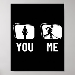IJshockeyspeler Trots Grappige Vrouwen IJshockey  Poster