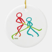 ijshockeystickmen keramisch ornament (Achterkant)