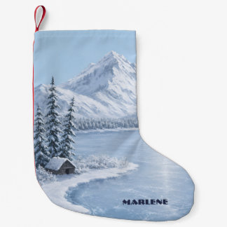 Ijsige Winter Kleine Kerstsok