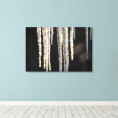 IJsijllen in de zonnegloed Canvas Afdruk (Insitu (Houten vloer))