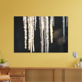 IJsijllen in de zonnegloed Canvas Afdruk (Insitu (Woonkamer))