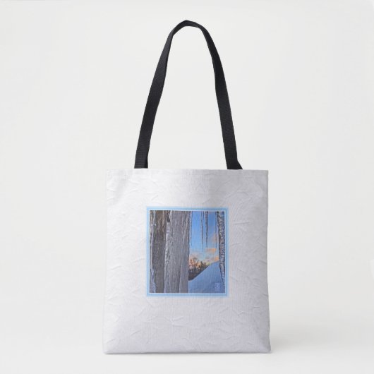 IJsijpels op het Tas Sunrise Shoulder (Voorkant)