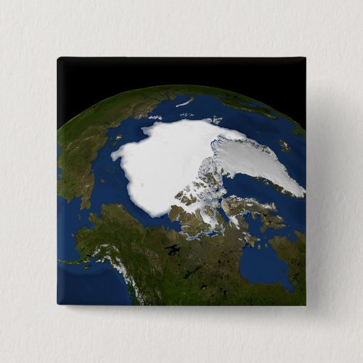 IJsijs van Arctisch zee in 2005 Vierkante Button 5,1 Cm (Voorkant)