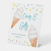Ijsje bruidsshower cadeaus bord reclamebord met voetstuk (Voorkant)