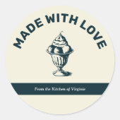  ijsje gemaakt met Love Label Sticker (Voorkant)