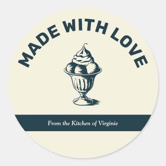  ijsje gemaakt met Love Label Sticker (Voorkant)