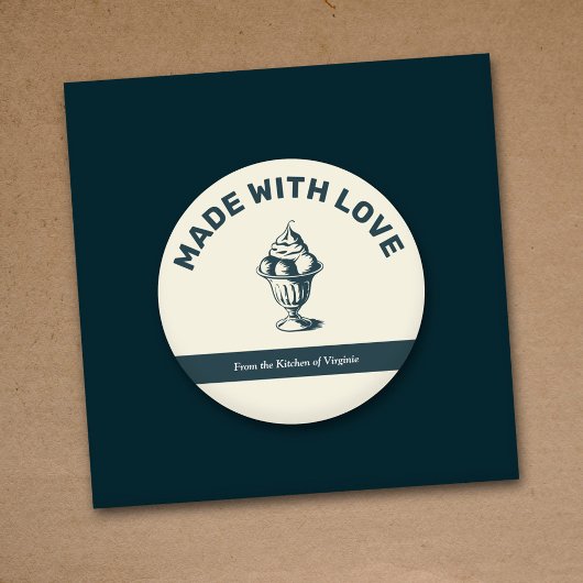  ijsje gemaakt met Love Label Sticker