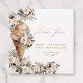 Ijsje Gescoord Bloemige Boho Bruidsdouche Bedankjes Labels (Voorkant)