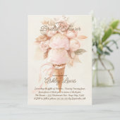 Ijsje kegel boho Bruids douche chic goud Kaart (Staand voorkant)