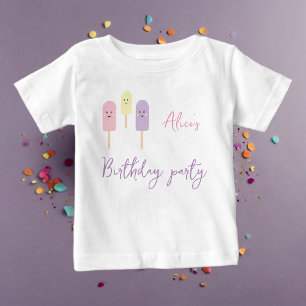 Ijsje Kegel Schep Confetti Roze Kinderverjaardag