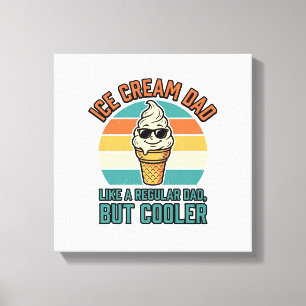 Ijsje Papa Vintage Grappige Koelere Papa T-shirt O Canvas Afdruk