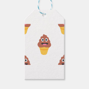ijsje - poo emoji cadeaulabel
