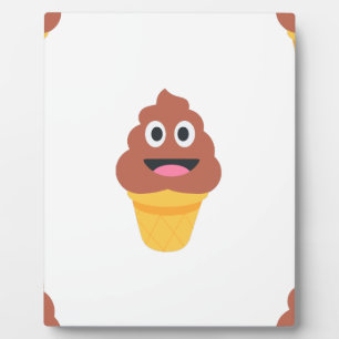 ijsje - poo emoji fotoplaat