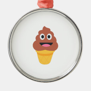 ijsje - poo emoji metalen ornament