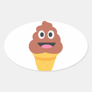 ijsje - poo emoji ovale sticker