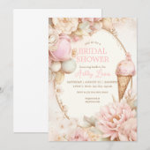  ijsje, Roze bloemenijsje Kaart (Voorkant / Achterkant)