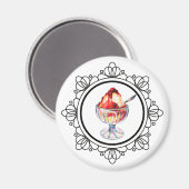  ijsje sundae elegant magnet magneet (Voorkant / Achterkant)