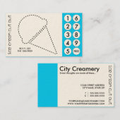 ijsje uitgesneden punkkaarten klantenkaartje (Voorkant / Achterkant)