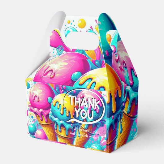 ijsje verjaardagsfeestje bedankdoosjes (Voorkant Zijde)