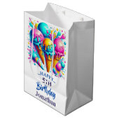 ijsje verjaardagsfeestje medium cadeauzakje (Voorkant Gekanteld)