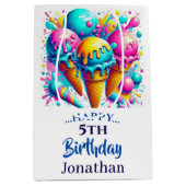 ijsje verjaardagsfeestje medium cadeauzakje (Voorkant)