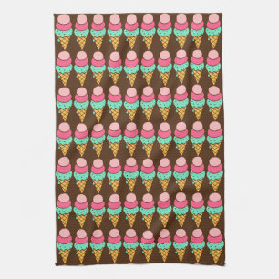 Ijsjeshoorntjes Mooie Keukenhanddoek