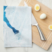 IJskatehanddoek - Blauwe ster Theedoek (Quarter Fold)