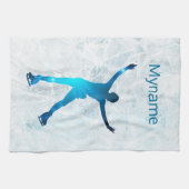 IJskatehanddoek - Blauwe ster Theedoek (Horizontaal)