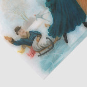 IJskating in Noorwegen - grappige  beelden  Tissuepapier (Detail)