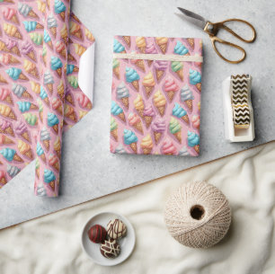 IJskegels op roze Cadeaupapier